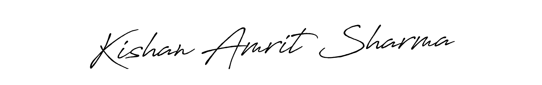 Create a beautiful signature design for name Kishan Amrit Sharma. With this signature (Antro_Vectra_Bolder) fonts, you can make a handwritten signature for free. Kishan Amrit Sharma signature style 7 images and pictures png