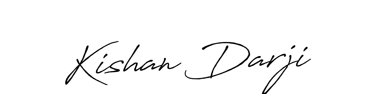 How to make Kishan Darji name signature. Use Antro_Vectra_Bolder style for creating short signs online. This is the latest handwritten sign. Kishan Darji signature style 7 images and pictures png