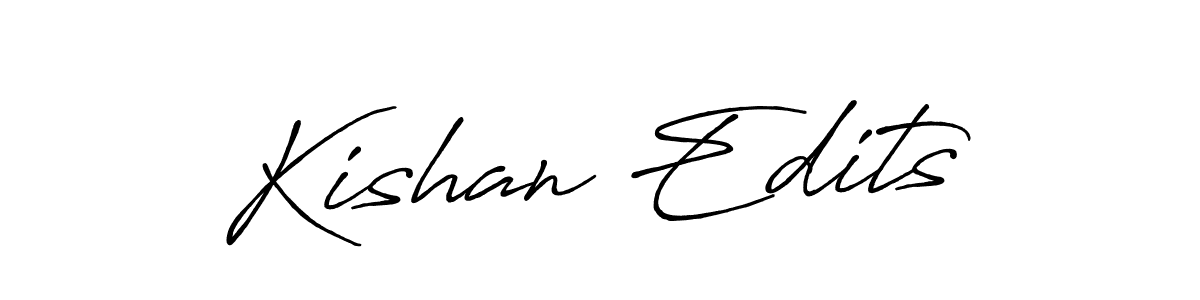 Use a signature maker to create a handwritten signature online. With this signature software, you can design (Antro_Vectra_Bolder) your own signature for name Kishan Edits. Kishan Edits signature style 7 images and pictures png