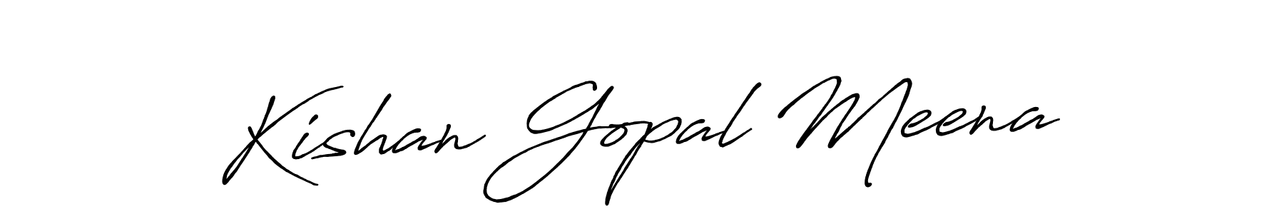 Antro_Vectra_Bolder is a professional signature style that is perfect for those who want to add a touch of class to their signature. It is also a great choice for those who want to make their signature more unique. Get Kishan Gopal Meena name to fancy signature for free. Kishan Gopal Meena signature style 7 images and pictures png
