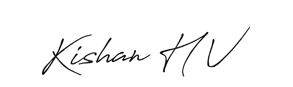 Once you've used our free online signature maker to create your best signature Antro_Vectra_Bolder style, it's time to enjoy all of the benefits that Kishan H V name signing documents. Kishan H V signature style 7 images and pictures png