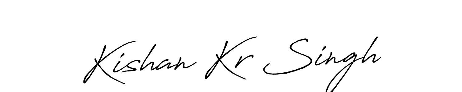 Also we have Kishan Kr Singh name is the best signature style. Create professional handwritten signature collection using Antro_Vectra_Bolder autograph style. Kishan Kr Singh signature style 7 images and pictures png