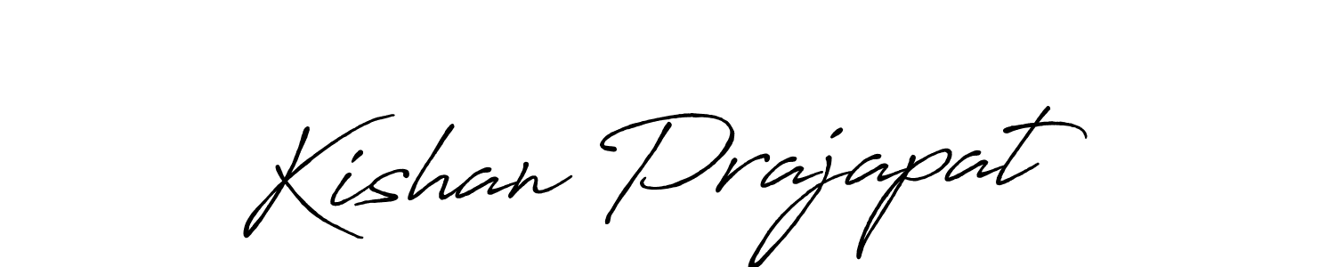 Kishan Prajapat stylish signature style. Best Handwritten Sign (Antro_Vectra_Bolder) for my name. Handwritten Signature Collection Ideas for my name Kishan Prajapat. Kishan Prajapat signature style 7 images and pictures png