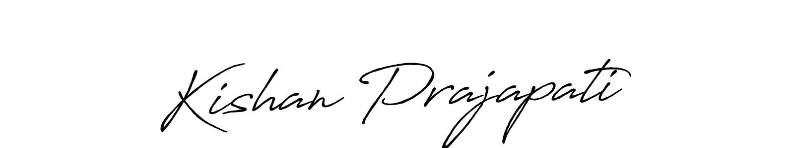 Kishan Prajapati stylish signature style. Best Handwritten Sign (Antro_Vectra_Bolder) for my name. Handwritten Signature Collection Ideas for my name Kishan Prajapati. Kishan Prajapati signature style 7 images and pictures png