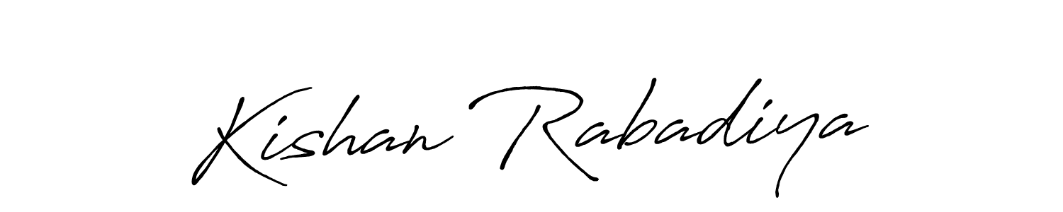 How to make Kishan Rabadiya signature? Antro_Vectra_Bolder is a professional autograph style. Create handwritten signature for Kishan Rabadiya name. Kishan Rabadiya signature style 7 images and pictures png