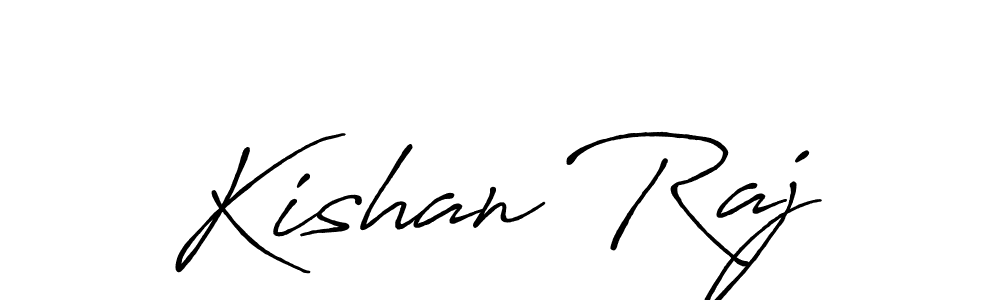 Use a signature maker to create a handwritten signature online. With this signature software, you can design (Antro_Vectra_Bolder) your own signature for name Kishan Raj. Kishan Raj signature style 7 images and pictures png