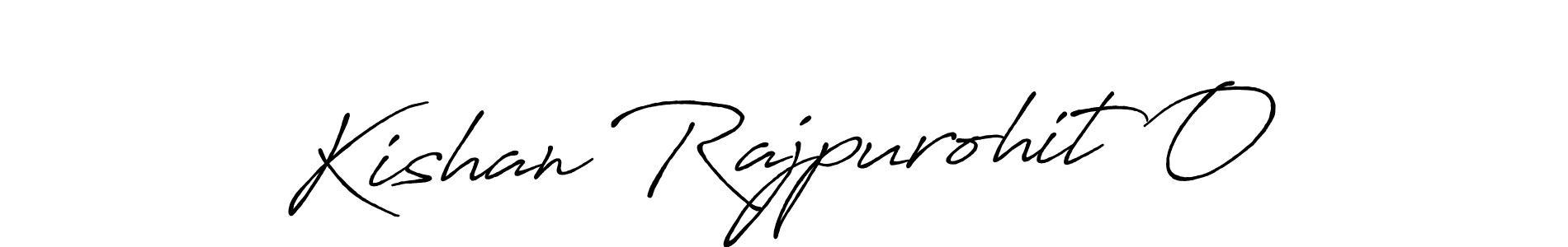 How to make Kishan Rajpurohit O name signature. Use Antro_Vectra_Bolder style for creating short signs online. This is the latest handwritten sign. Kishan Rajpurohit O signature style 7 images and pictures png