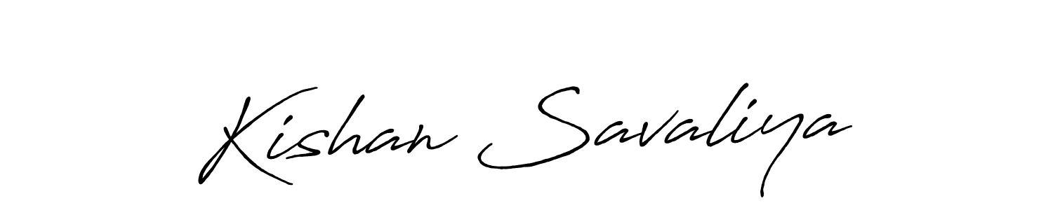 Also we have Kishan Savaliya name is the best signature style. Create professional handwritten signature collection using Antro_Vectra_Bolder autograph style. Kishan Savaliya signature style 7 images and pictures png