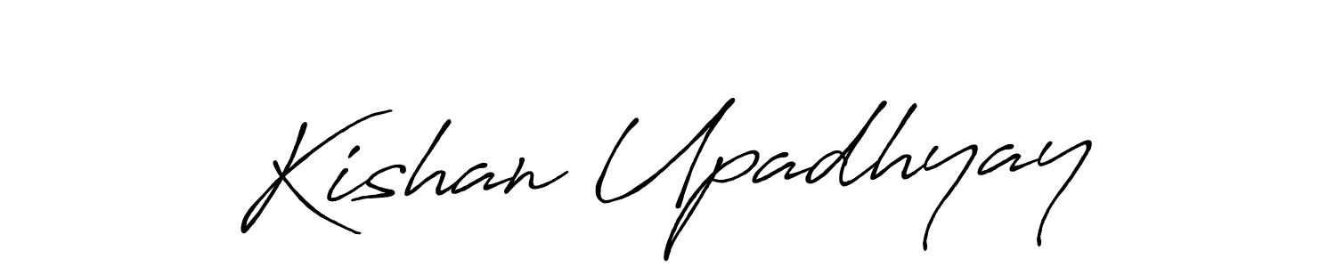 Create a beautiful signature design for name Kishan Upadhyay. With this signature (Antro_Vectra_Bolder) fonts, you can make a handwritten signature for free. Kishan Upadhyay signature style 7 images and pictures png