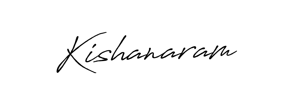 Use a signature maker to create a handwritten signature online. With this signature software, you can design (Antro_Vectra_Bolder) your own signature for name Kishanaram. Kishanaram signature style 7 images and pictures png