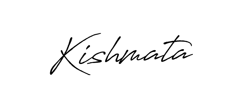 Use a signature maker to create a handwritten signature online. With this signature software, you can design (Antro_Vectra_Bolder) your own signature for name Kishmata. Kishmata signature style 7 images and pictures png