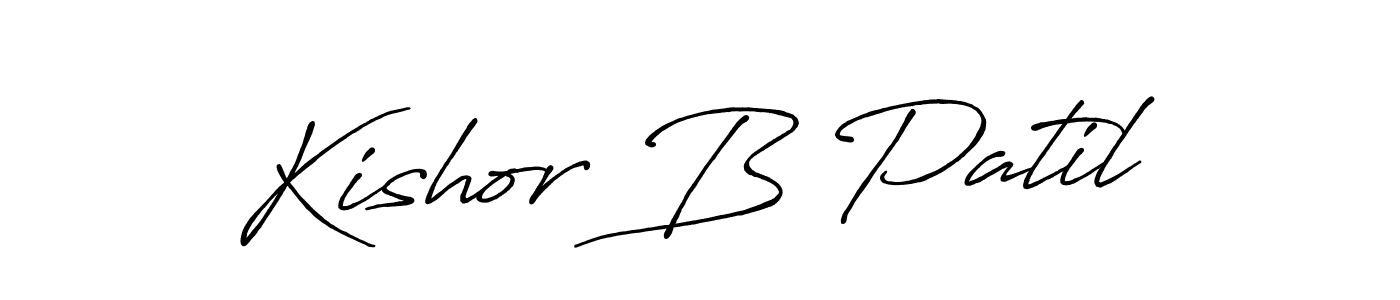 Use a signature maker to create a handwritten signature online. With this signature software, you can design (Antro_Vectra_Bolder) your own signature for name Kishor B Patil. Kishor B Patil signature style 7 images and pictures png