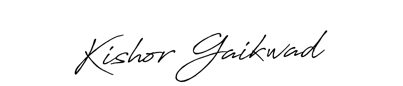 Also we have Kishor Gaikwad name is the best signature style. Create professional handwritten signature collection using Antro_Vectra_Bolder autograph style. Kishor Gaikwad signature style 7 images and pictures png