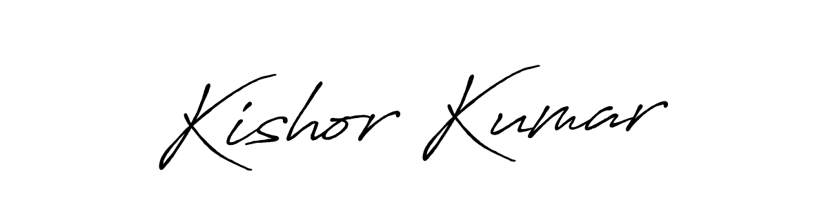 The best way (Antro_Vectra_Bolder) to make a short signature is to pick only two or three words in your name. The name Kishor Kumar include a total of six letters. For converting this name. Kishor Kumar signature style 7 images and pictures png