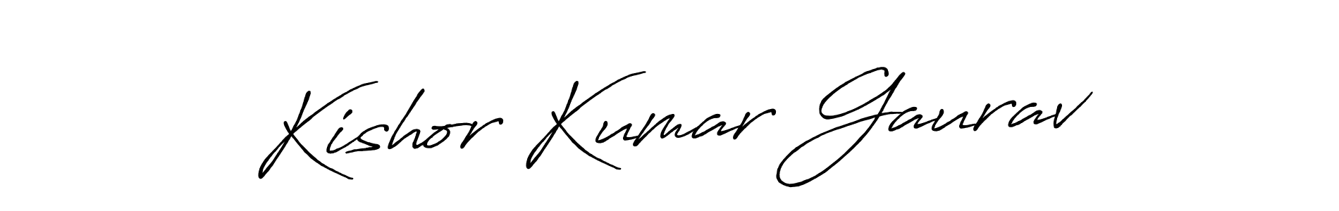 Also we have Kishor Kumar Gaurav name is the best signature style. Create professional handwritten signature collection using Antro_Vectra_Bolder autograph style. Kishor Kumar Gaurav signature style 7 images and pictures png