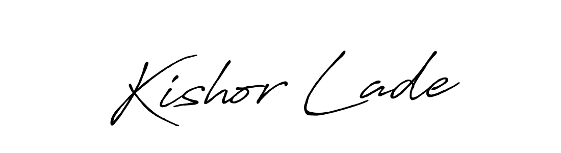 if you are searching for the best signature style for your name Kishor Lade. so please give up your signature search. here we have designed multiple signature styles  using Antro_Vectra_Bolder. Kishor Lade signature style 7 images and pictures png