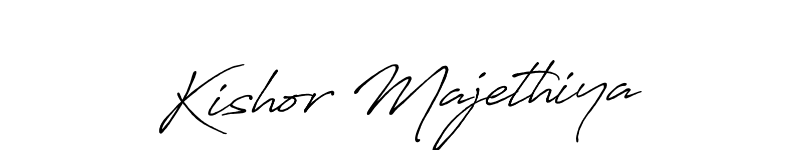 Make a short Kishor Majethiya signature style. Manage your documents anywhere anytime using Antro_Vectra_Bolder. Create and add eSignatures, submit forms, share and send files easily. Kishor Majethiya signature style 7 images and pictures png