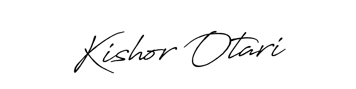 Create a beautiful signature design for name Kishor Otari. With this signature (Antro_Vectra_Bolder) fonts, you can make a handwritten signature for free. Kishor Otari signature style 7 images and pictures png