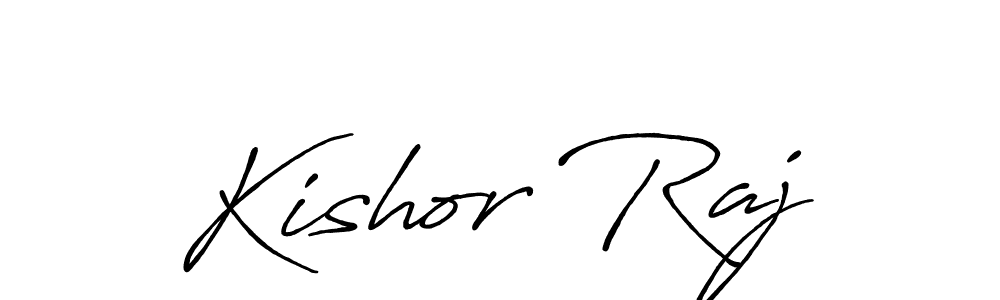 The best way (Antro_Vectra_Bolder) to make a short signature is to pick only two or three words in your name. The name Kishor Raj include a total of six letters. For converting this name. Kishor Raj signature style 7 images and pictures png