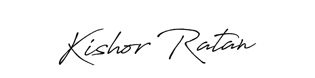 Kishor Ratan stylish signature style. Best Handwritten Sign (Antro_Vectra_Bolder) for my name. Handwritten Signature Collection Ideas for my name Kishor Ratan. Kishor Ratan signature style 7 images and pictures png