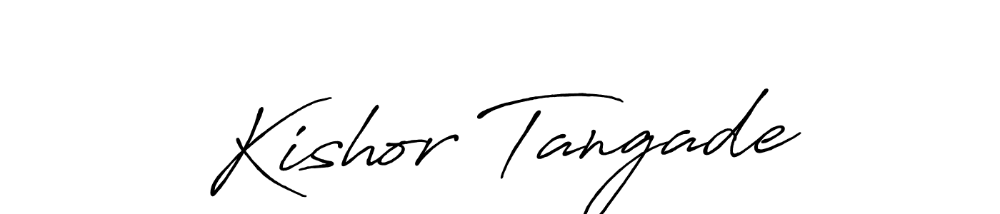 Similarly Antro_Vectra_Bolder is the best handwritten signature design. Signature creator online .You can use it as an online autograph creator for name Kishor Tangade. Kishor Tangade signature style 7 images and pictures png