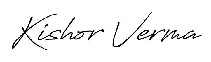Also You can easily find your signature by using the search form. We will create Kishor Verma name handwritten signature images for you free of cost using Antro_Vectra_Bolder sign style. Kishor Verma signature style 7 images and pictures png