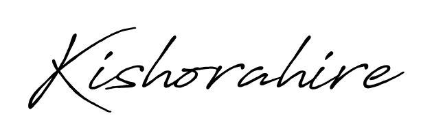Create a personalized artistic stamp with Kishorahire in Antro_Vectra_Bolder font. Perfect for visual artists, designers, and influencers. Kishorahire signature style 7 images and pictures png