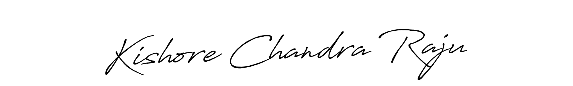 Make a beautiful signature design for name Kishore Chandra Raju. With this signature (Antro_Vectra_Bolder) style, you can create a handwritten signature for free. Kishore Chandra Raju signature style 7 images and pictures png