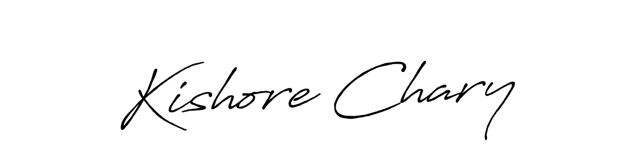 How to make Kishore Chary name signature. Use Antro_Vectra_Bolder style for creating short signs online. This is the latest handwritten sign. Kishore Chary signature style 7 images and pictures png