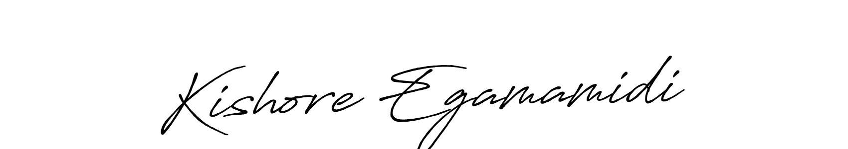 This is the best signature style for the Kishore Egamamidi name. Also you like these signature font (Antro_Vectra_Bolder). Mix name signature. Kishore Egamamidi signature style 7 images and pictures png