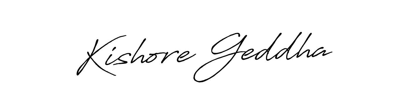 Create a beautiful signature design for name Kishore Geddha. With this signature (Antro_Vectra_Bolder) fonts, you can make a handwritten signature for free. Kishore Geddha signature style 7 images and pictures png