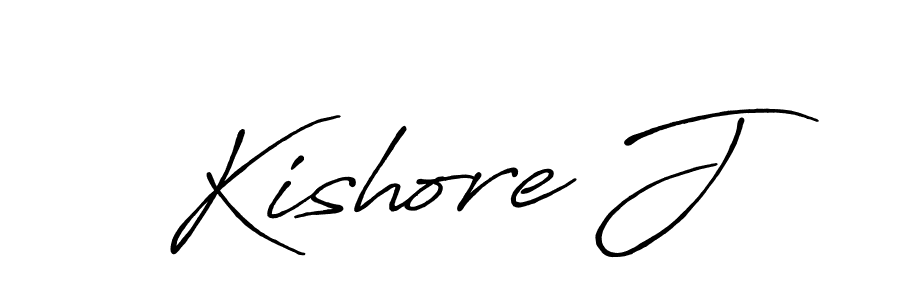 Create a beautiful signature design for name Kishore J. With this signature (Antro_Vectra_Bolder) fonts, you can make a handwritten signature for free. Kishore J signature style 7 images and pictures png