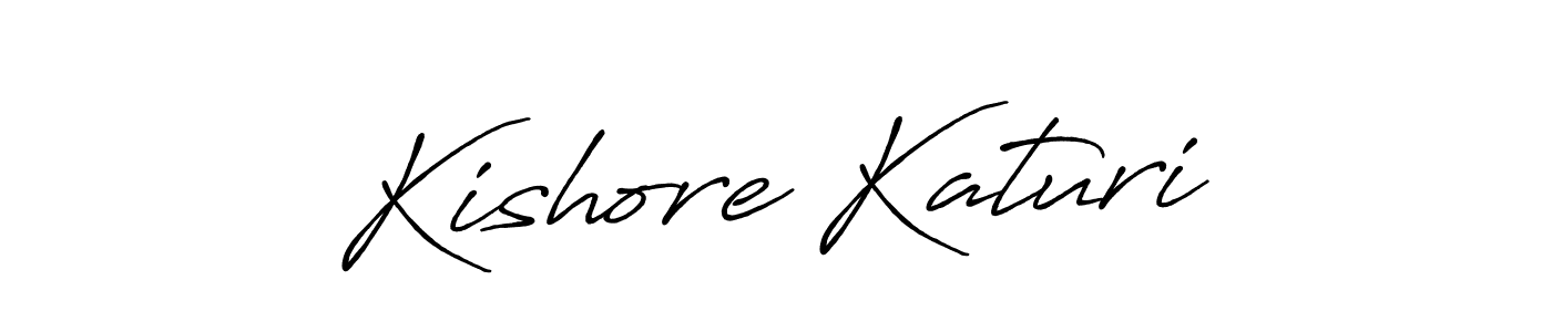 Use a signature maker to create a handwritten signature online. With this signature software, you can design (Antro_Vectra_Bolder) your own signature for name Kishore Katuri. Kishore Katuri signature style 7 images and pictures png