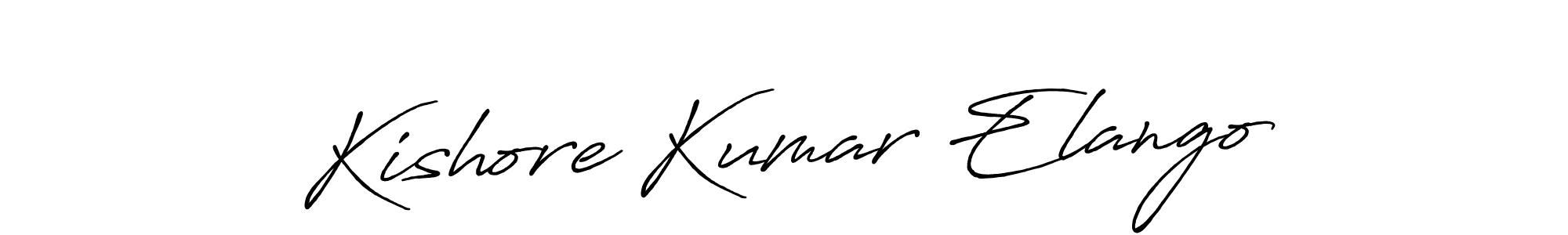 You should practise on your own different ways (Antro_Vectra_Bolder) to write your name (Kishore Kumar Elango) in signature. don't let someone else do it for you. Kishore Kumar Elango signature style 7 images and pictures png
