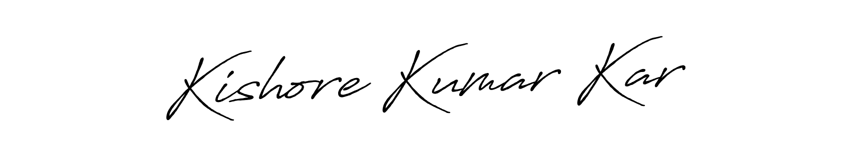 Make a beautiful signature design for name Kishore Kumar Kar. With this signature (Antro_Vectra_Bolder) style, you can create a handwritten signature for free. Kishore Kumar Kar signature style 7 images and pictures png