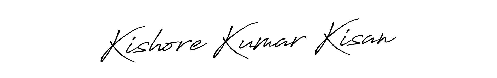 Make a beautiful signature design for name Kishore Kumar Kisan. With this signature (Antro_Vectra_Bolder) style, you can create a handwritten signature for free. Kishore Kumar Kisan signature style 7 images and pictures png