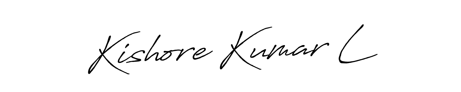 You should practise on your own different ways (Antro_Vectra_Bolder) to write your name (Kishore Kumar L) in signature. don't let someone else do it for you. Kishore Kumar L signature style 7 images and pictures png