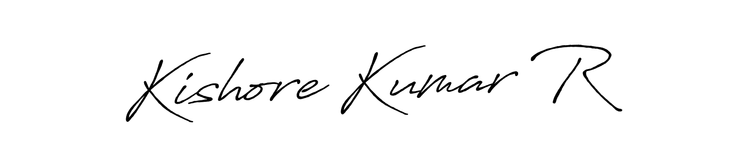 Make a beautiful signature design for name Kishore Kumar R. With this signature (Antro_Vectra_Bolder) style, you can create a handwritten signature for free. Kishore Kumar R signature style 7 images and pictures png