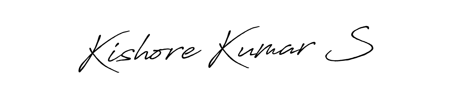 Once you've used our free online signature maker to create your best signature Antro_Vectra_Bolder style, it's time to enjoy all of the benefits that Kishore Kumar S name signing documents. Kishore Kumar S signature style 7 images and pictures png