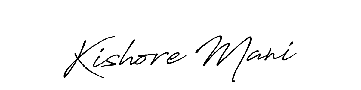 Similarly Antro_Vectra_Bolder is the best handwritten signature design. Signature creator online .You can use it as an online autograph creator for name Kishore Mani. Kishore Mani signature style 7 images and pictures png