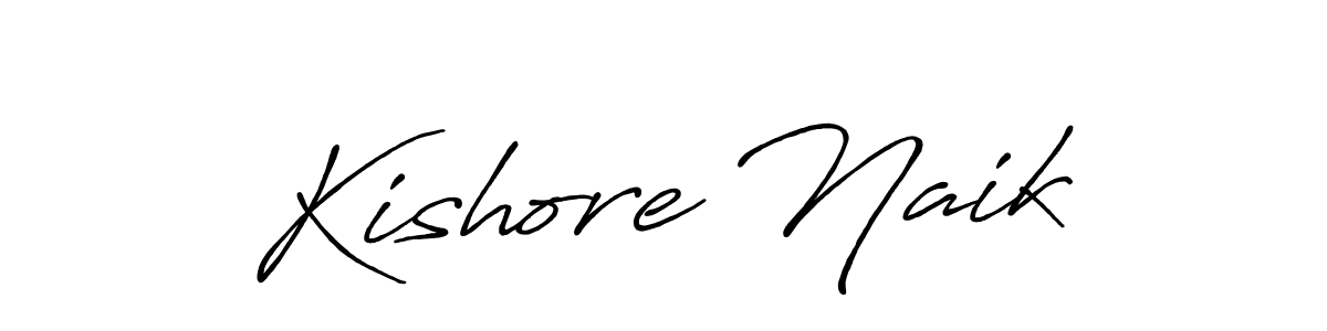 Design your own signature with our free online signature maker. With this signature software, you can create a handwritten (Antro_Vectra_Bolder) signature for name Kishore Naik. Kishore Naik signature style 7 images and pictures png
