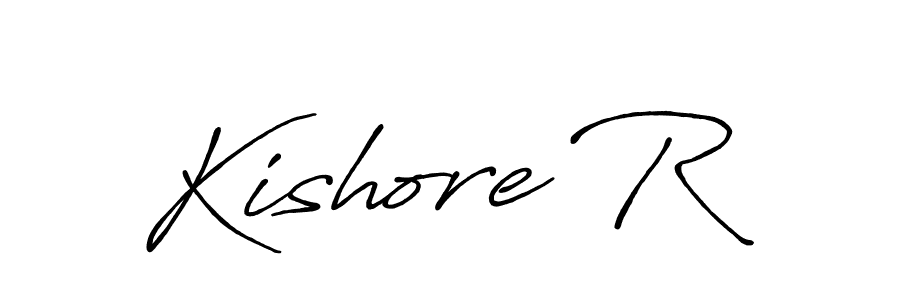 Similarly Antro_Vectra_Bolder is the best handwritten signature design. Signature creator online .You can use it as an online autograph creator for name Kishore R. Kishore R signature style 7 images and pictures png