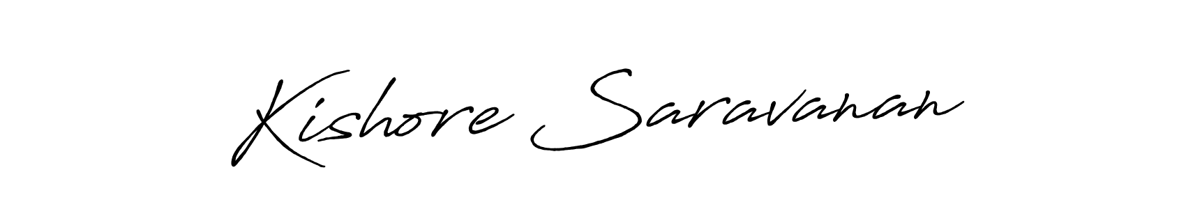 Kishore Saravanan stylish signature style. Best Handwritten Sign (Antro_Vectra_Bolder) for my name. Handwritten Signature Collection Ideas for my name Kishore Saravanan. Kishore Saravanan signature style 7 images and pictures png