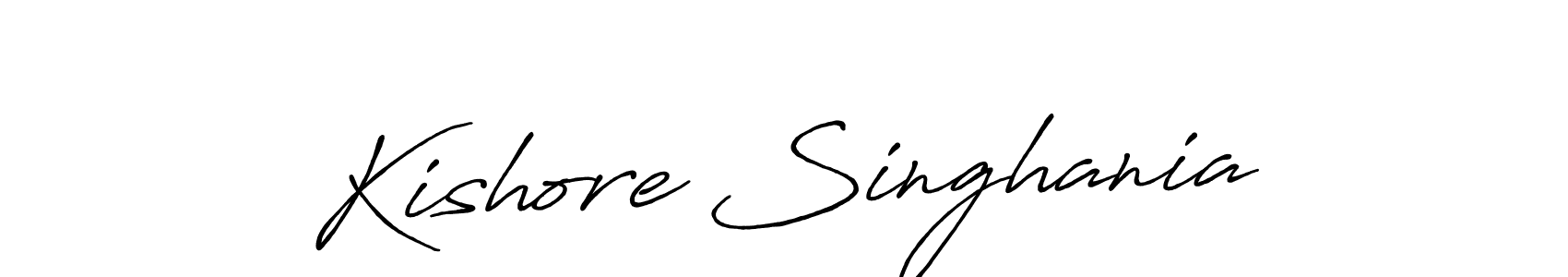 Use a signature maker to create a handwritten signature online. With this signature software, you can design (Antro_Vectra_Bolder) your own signature for name Kishore Singhania. Kishore Singhania signature style 7 images and pictures png