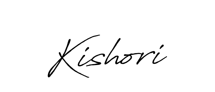 Make a beautiful signature design for name Kishori. With this signature (Antro_Vectra_Bolder) style, you can create a handwritten signature for free. Kishori signature style 7 images and pictures png