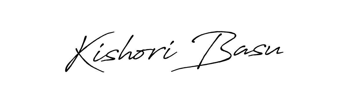 Use a signature maker to create a handwritten signature online. With this signature software, you can design (Antro_Vectra_Bolder) your own signature for name Kishori Basu. Kishori Basu signature style 7 images and pictures png