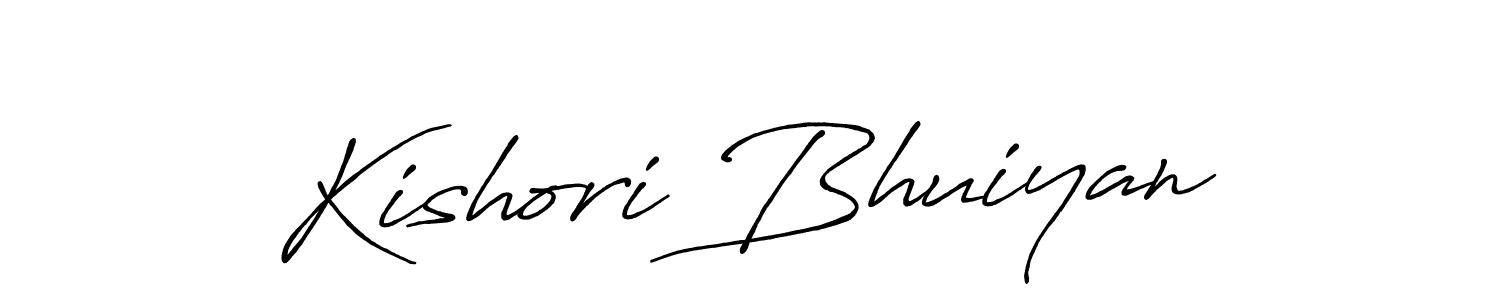 if you are searching for the best signature style for your name Kishori Bhuiyan. so please give up your signature search. here we have designed multiple signature styles  using Antro_Vectra_Bolder. Kishori Bhuiyan signature style 7 images and pictures png