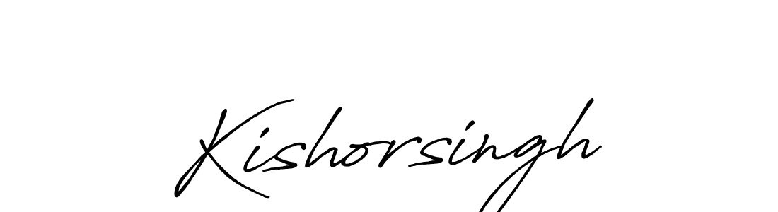 How to make Kishorsingh name signature. Use Antro_Vectra_Bolder style for creating short signs online. This is the latest handwritten sign. Kishorsingh signature style 7 images and pictures png