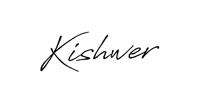 How to make Kishwer signature? Antro_Vectra_Bolder is a professional autograph style. Create handwritten signature for Kishwer name. Kishwer signature style 7 images and pictures png