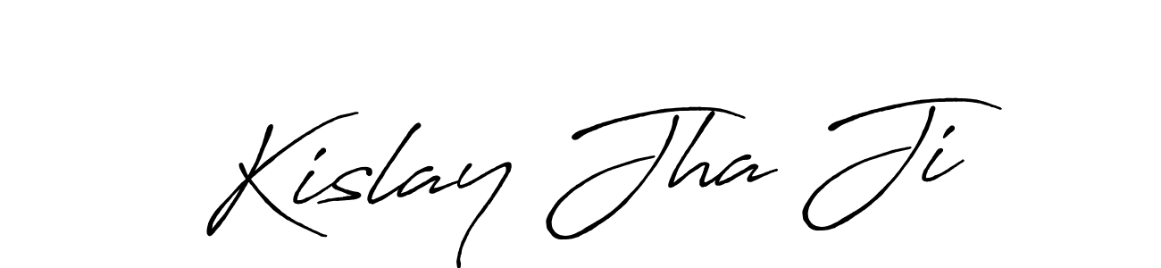 Also You can easily find your signature by using the search form. We will create Kislay Jha Ji name handwritten signature images for you free of cost using Antro_Vectra_Bolder sign style. Kislay Jha Ji signature style 7 images and pictures png